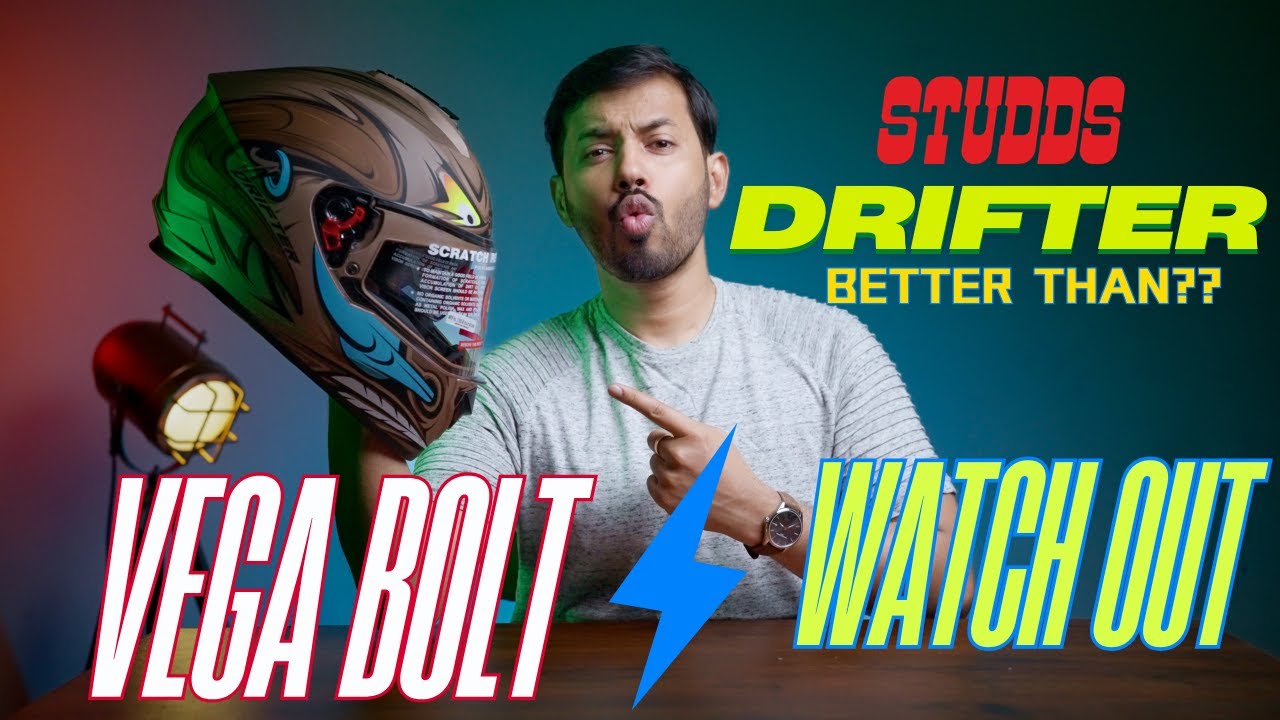 STUDDS DRIFTER Helmet The Only Real Competition for VEGA BOLT within Rs2000