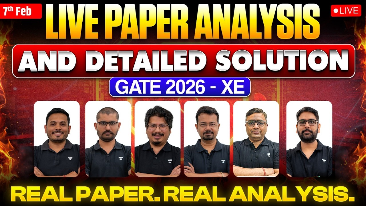GATE 2026 - XE Paper Analysis And Detailed Solution Real Paper. Real Analysis.