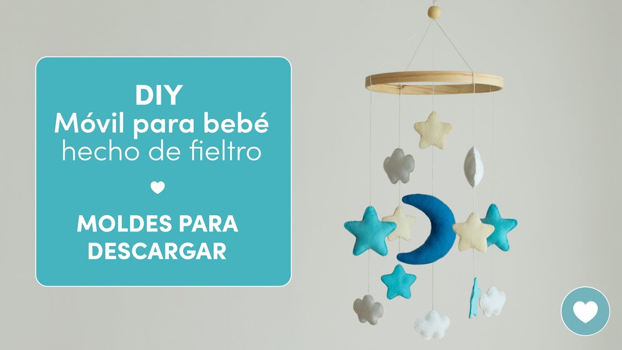 DIY - Móvil para bebé hecho de fieltro ￨Descarga GRATIS los moldes ⇩
