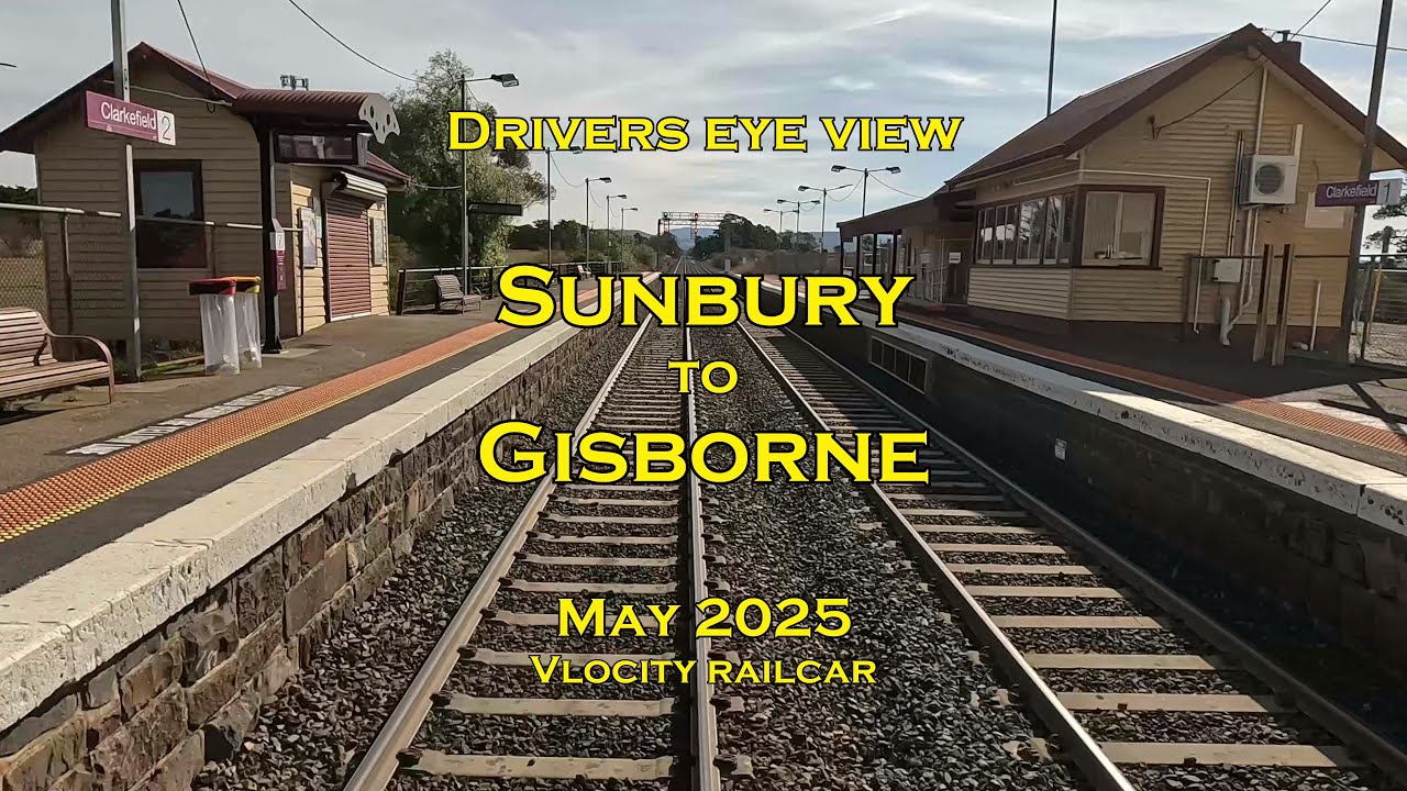 Drivers eye view, Sunbury to Gisborne, VL, May 2025
