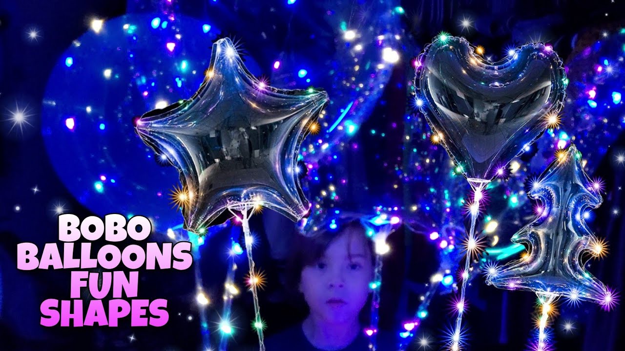 Inflating LIGHT UP Bobo BALLOONS! Star, Heart, Christmas Tree and Unicorn Shapes - Popping FAIL