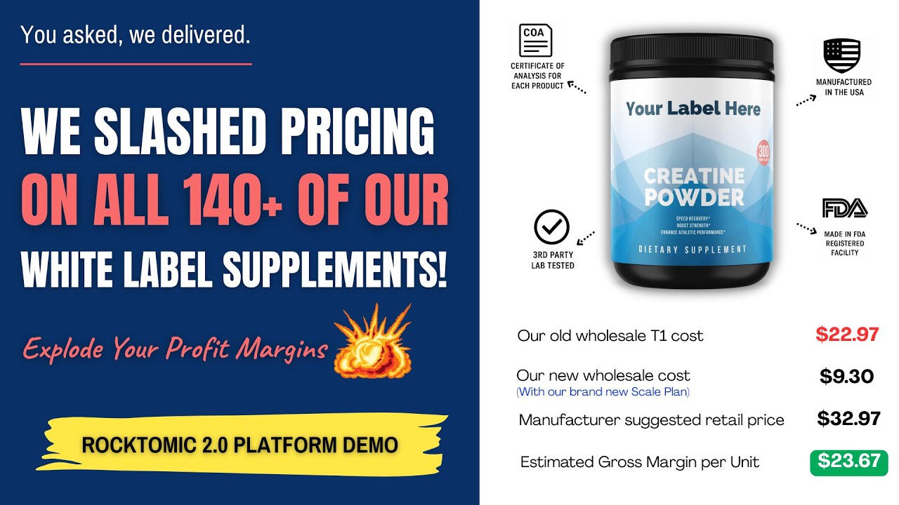 Dropshipping Supplements Just Got Cheaper &ndash; Rocktomic 2.0 Walkthrough + Warehouse Tour
