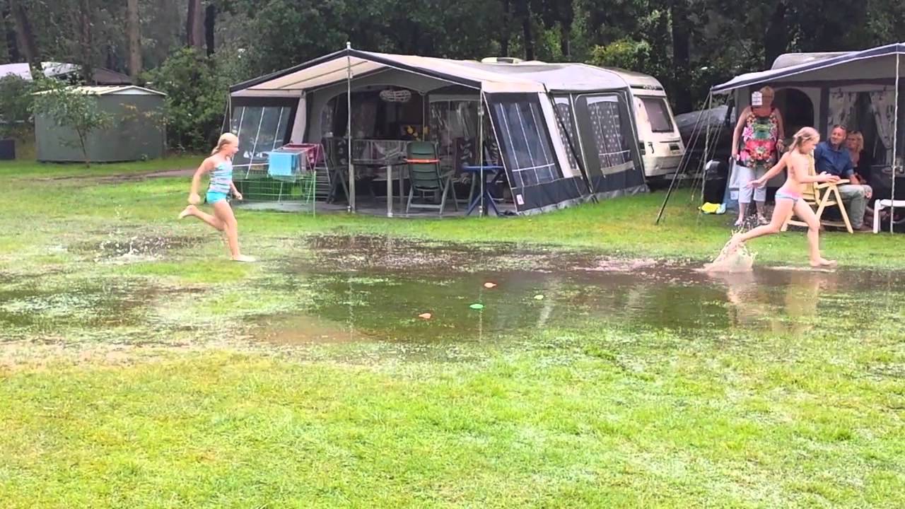 Heftige regenbui camping Krieghuusbelten.