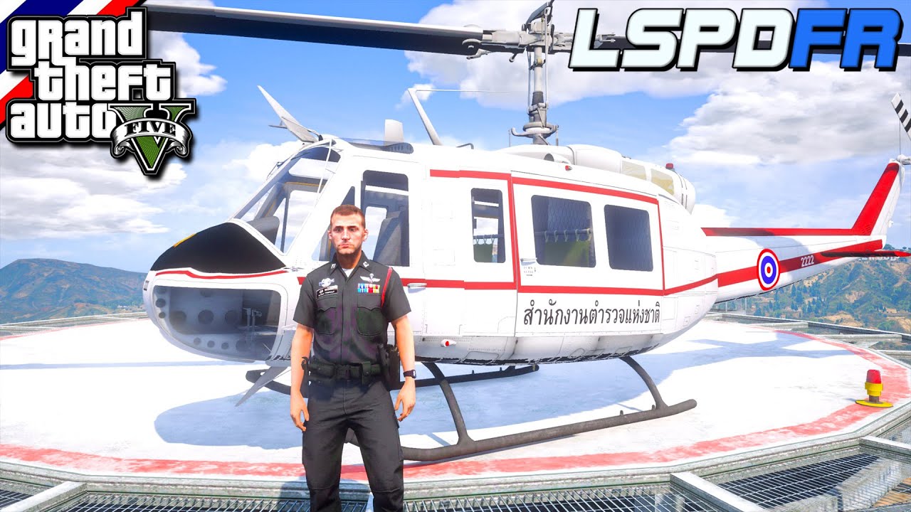 GTA V - LSPDFR มาเป็นตำรวจในเกม GTA V ตำรวจไทย ขับเฮลิคอปเตอร์ ไล่ล่าผู้ร้ายหลบหนี #218