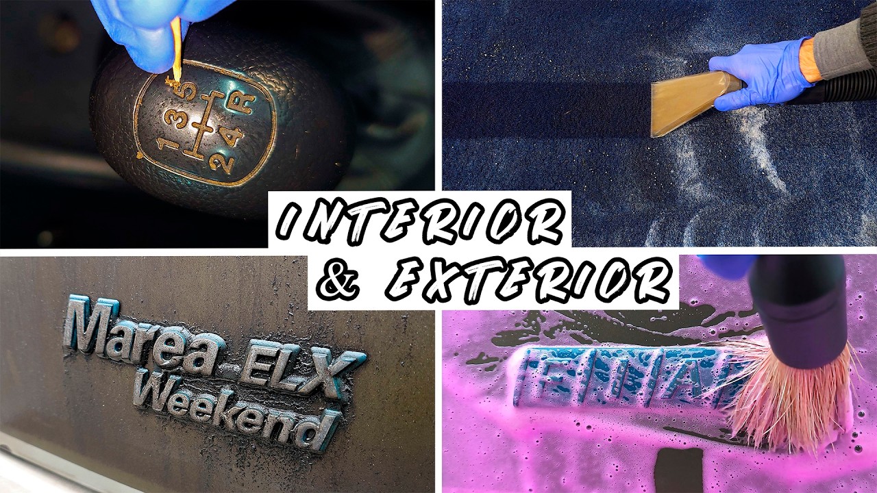 Amazing FIRST Cleaning in 27 Years! Interior Detailing ASMR Fiat Marea 1997