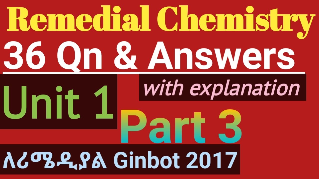 Rmedial Chemistry Unit 1 Part 3 #remedialfocus #remedialexam2017 #remedialtricks