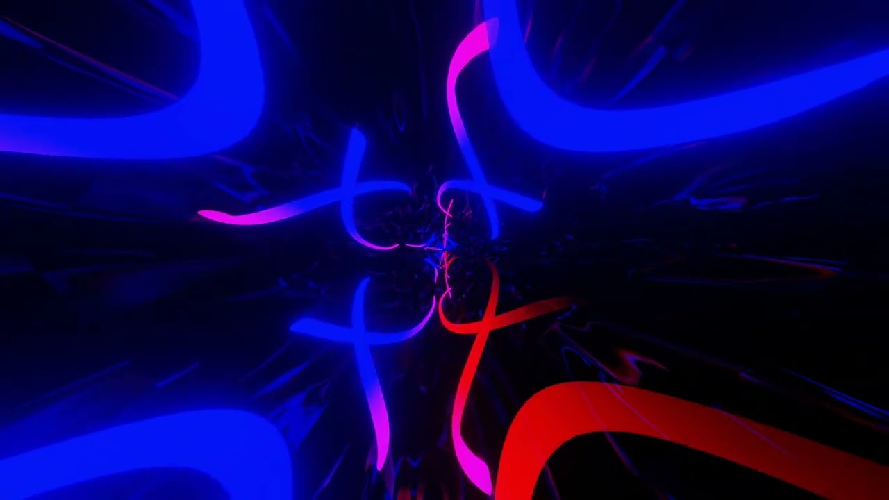 Smooth Relaxing Visual Inspriring Glowing VJ LOOP NEON Tunnel Abstract Background Video 4k