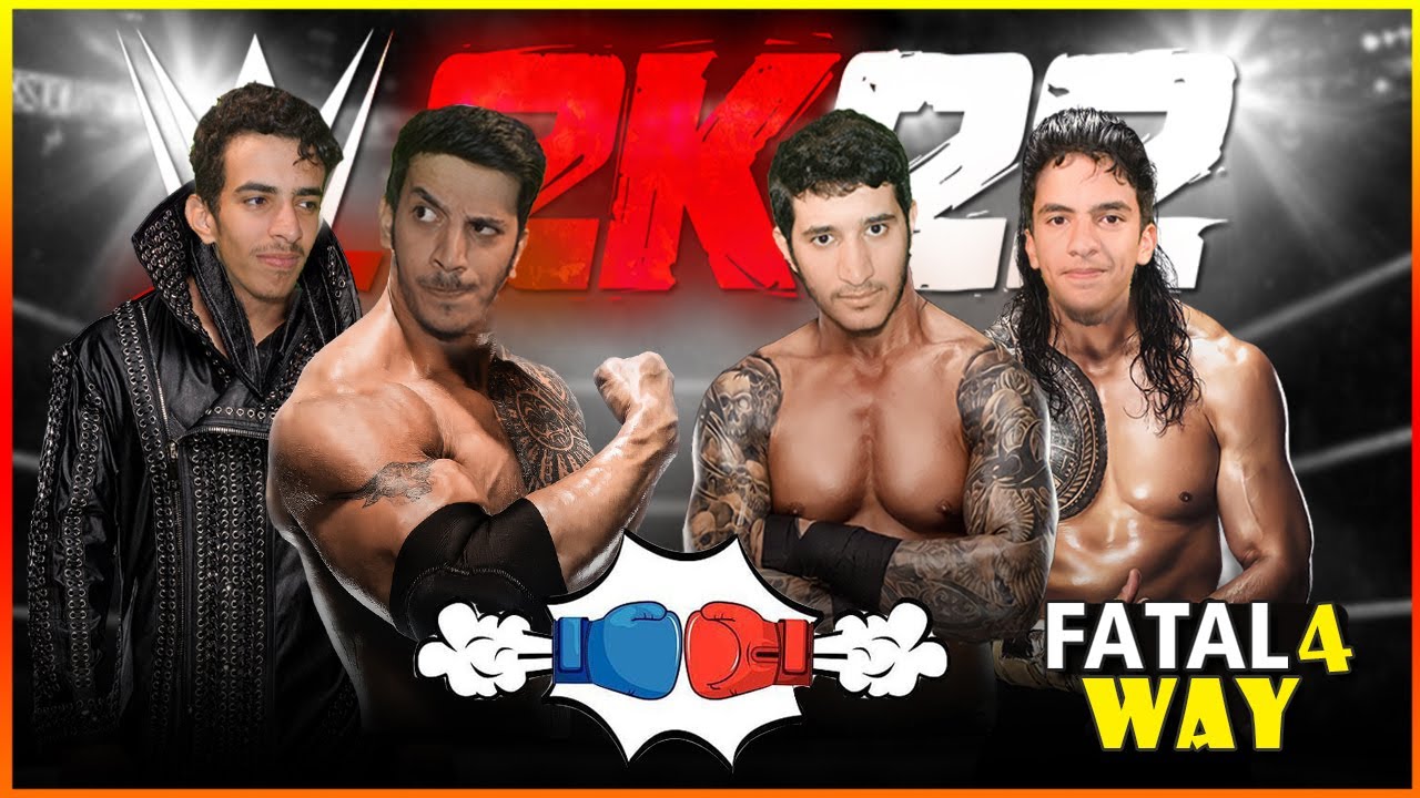 لعبة المصارعه مع أخواني رباعيه إقصاء 🔥💪 WWE2K22