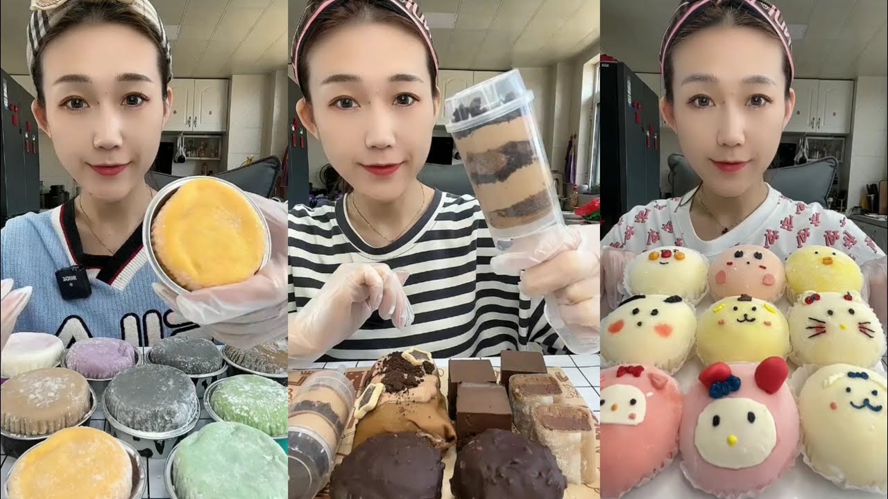 ASMR 🍫 Chocolate Cake,Choco Lava,Creamy Mochi Dessert | Soft & Satisfying Eating Sounds #asmr