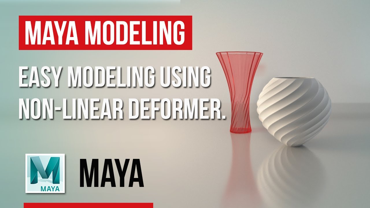 Maya | Простое моделирование вазы с использованием нелинейных деформаторов