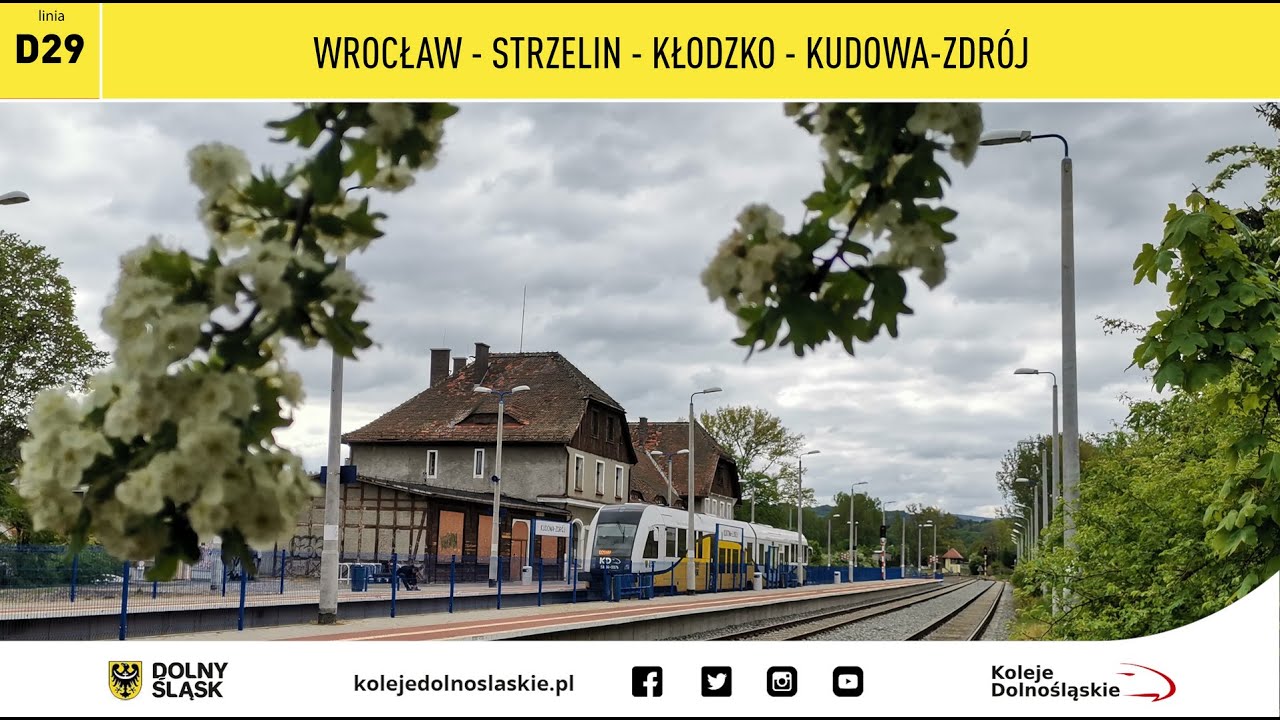 Koleje Dolnośląskie - Linia D29: Wrocław - Strzelin - Kłodzko - Kudowa Zdr&oacute;j. Cabview 4K. SA134-007
