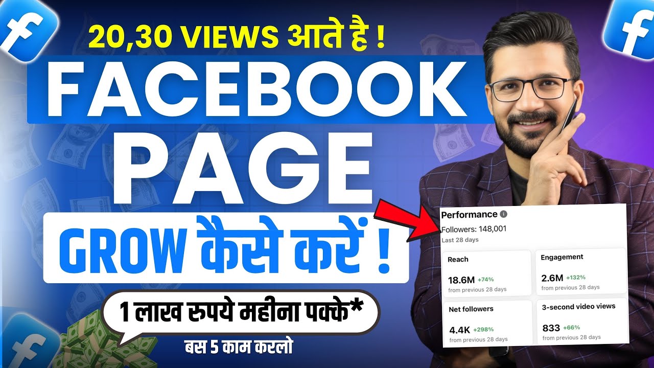20-30 View आता है Facebook Page GROW कैसे करे ! Facebook Page Grow Kaise Kare | Grow on Facebook