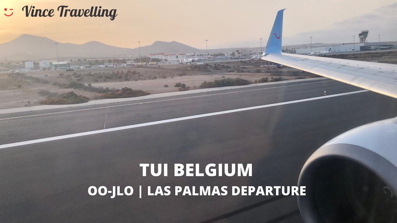 Scenic & Windy Takeoff from Las Palmas!  | TUI 737-800 | Vince Travelling