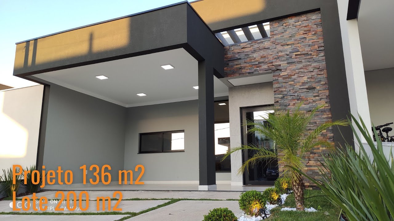 Projeto de 136 m² em lote de 200 m², 3 dormitórios, sendo 1 suíte com closet em Indaiatuba/SP