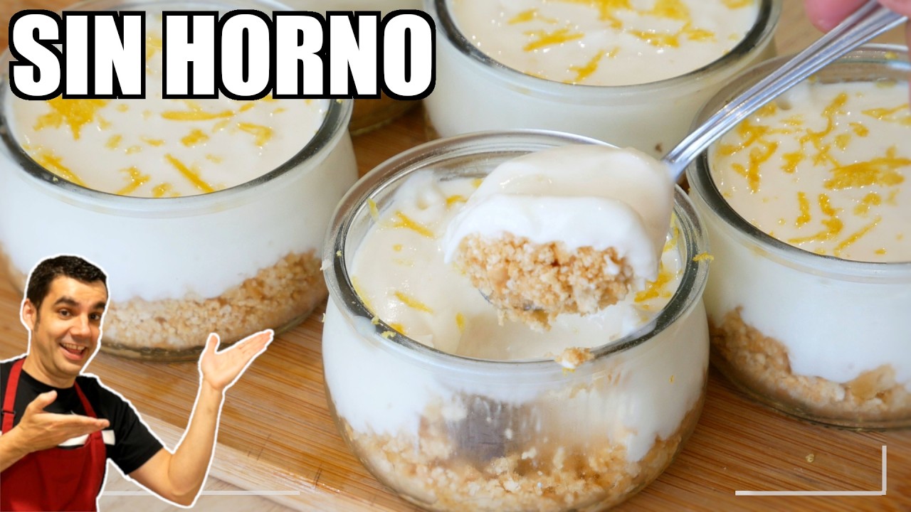l POSTRE de LIMÓN más FÁCIL y rico , Vasitos de crema galleta y yogur