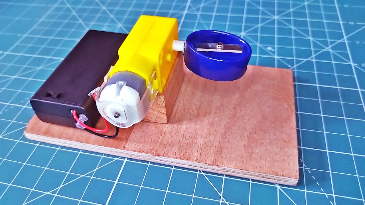 Electric pencil sharpener | Make your own electric pencil sharpener at home