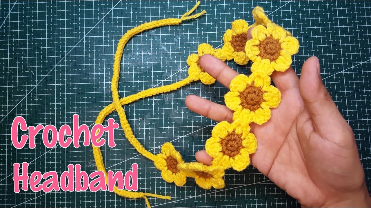 Easy and begginer friendly | How to crochet Sunflower headband