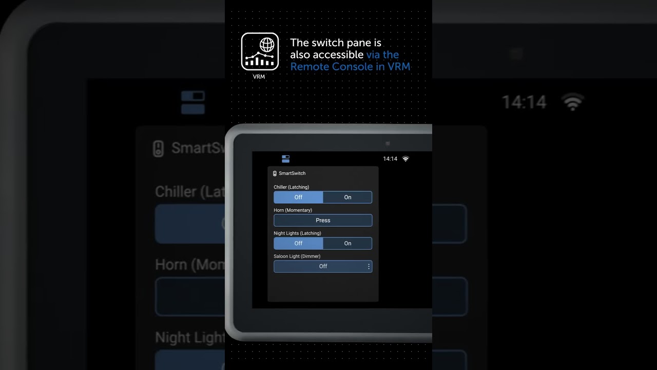 New Switch Pane in the latest Victron Energy Venus OS 3.60 #shorts