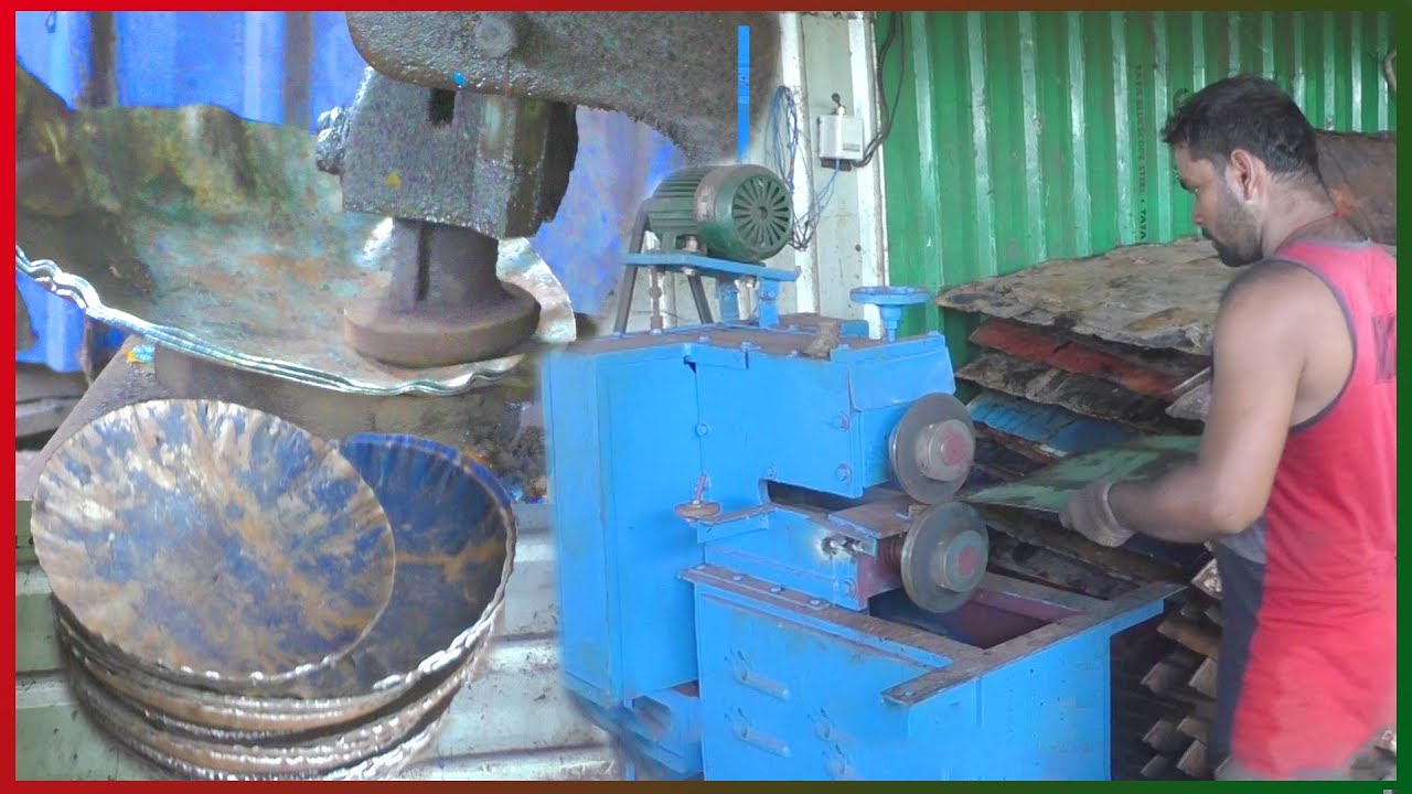 Waste IRON Sheets are Mold in to Ghamela Making Process Machines | Small Scale IndustrieS