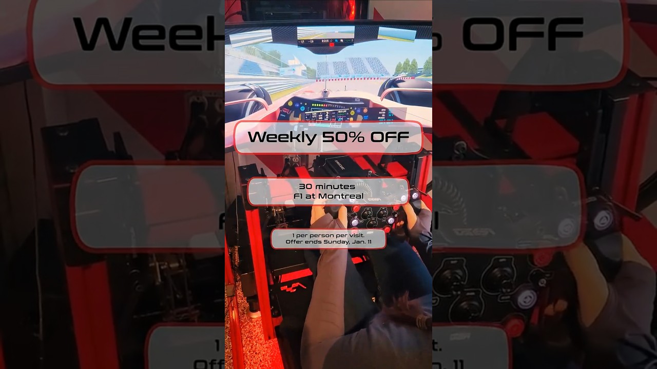 50% OFF F1 Sim Racing at Montreal's Circuit Gilles Villeneuve | Apex Racing Lab | Cary, NC