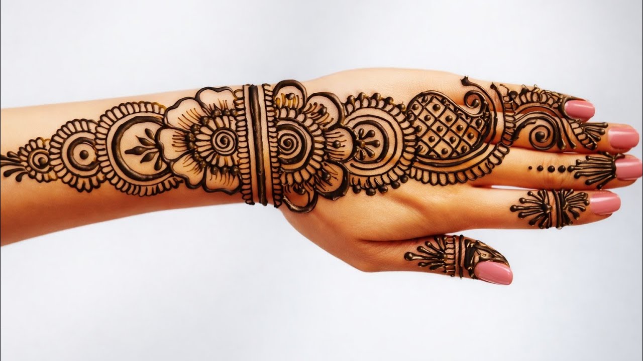 Elegant Mehandi Design #mehndi ##henna 