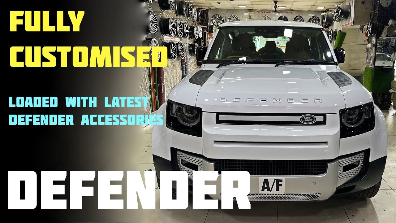 Fully customized Defender with latest Accessories. foot rest, spoiler, storage box ,ladder, etc