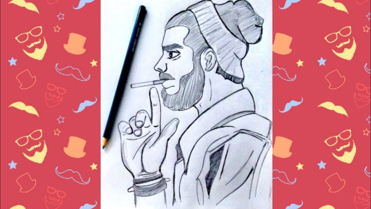 How to draw a Bad Boy😜😎 ||✏️🔥 Smoking Cigarette🚬 || trends of Attitudes || Easy pencil drawing.