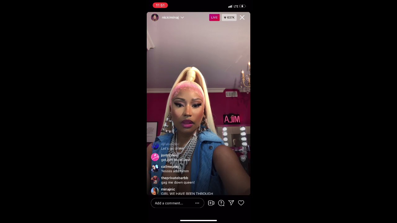 May 14th 2021 Nicki Minaj Live announcing Beam Me Up Scotty Release