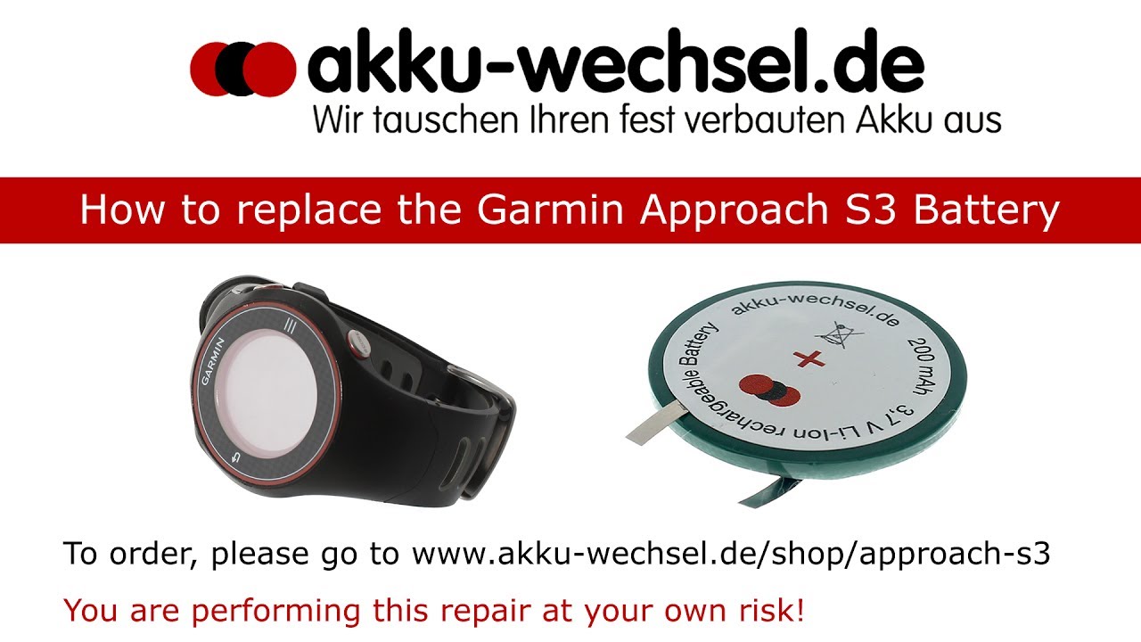 Akku-Wechsel bei der Garmin Approach S3 Golf GPS-Uhr