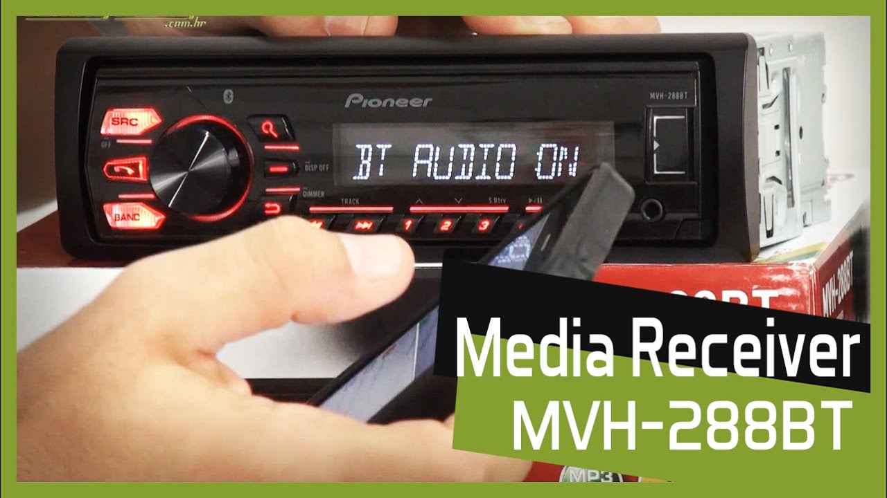 Media Receiver Pioneer com Bluetooth modelo MVH-288BT