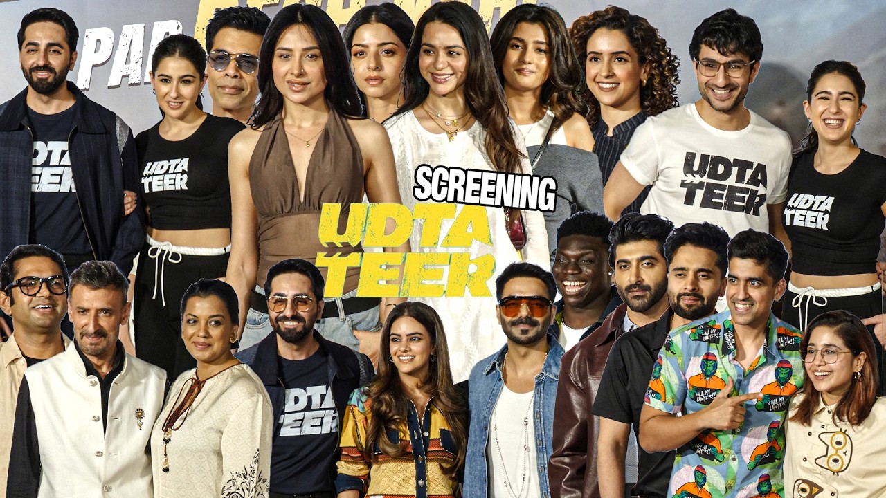 UNCUT - Udta Teer Screening | Ayushmann Khurrana, Sara Ali, Mahira Sharma, Ibrahim Ali, Karan Johar