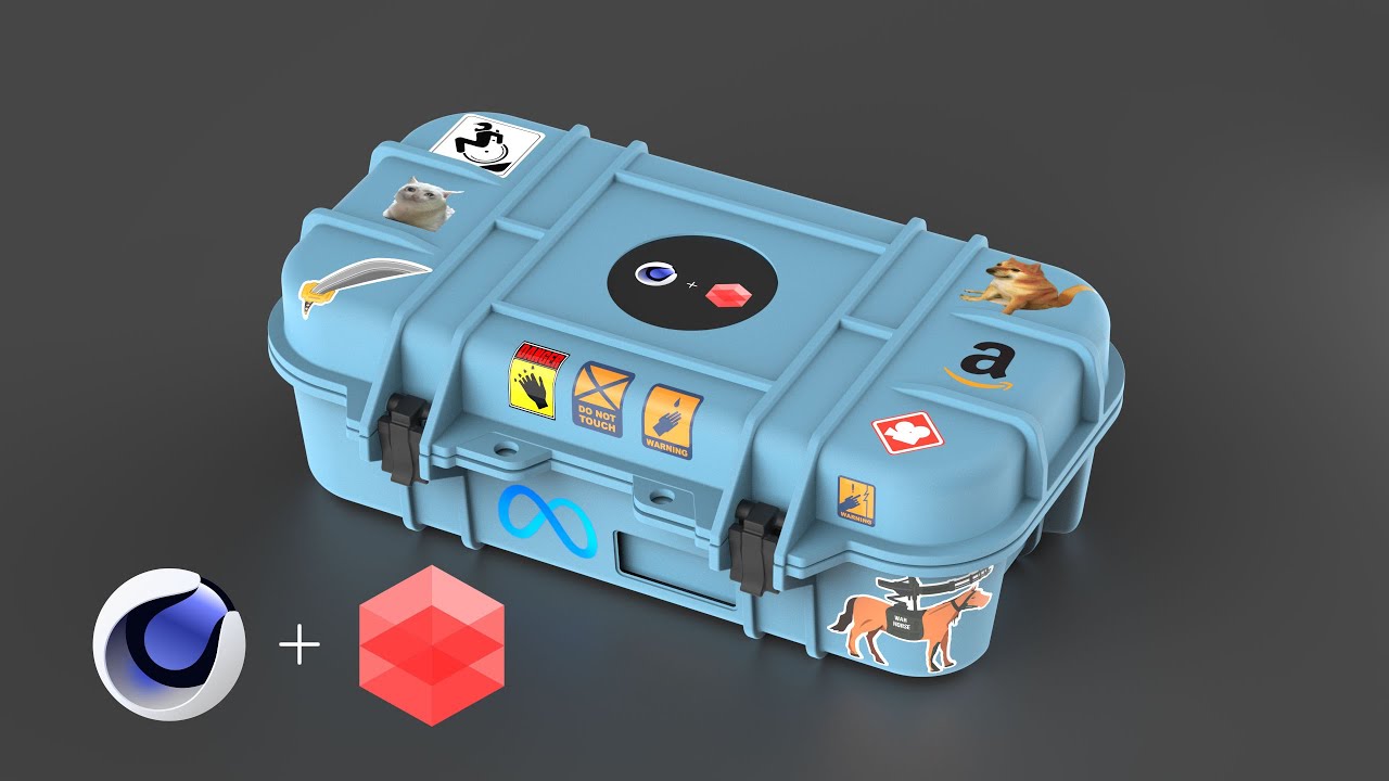 UPDATED* Easy way to add unlimited stickers/decals to any object in Cinema4d Redshift