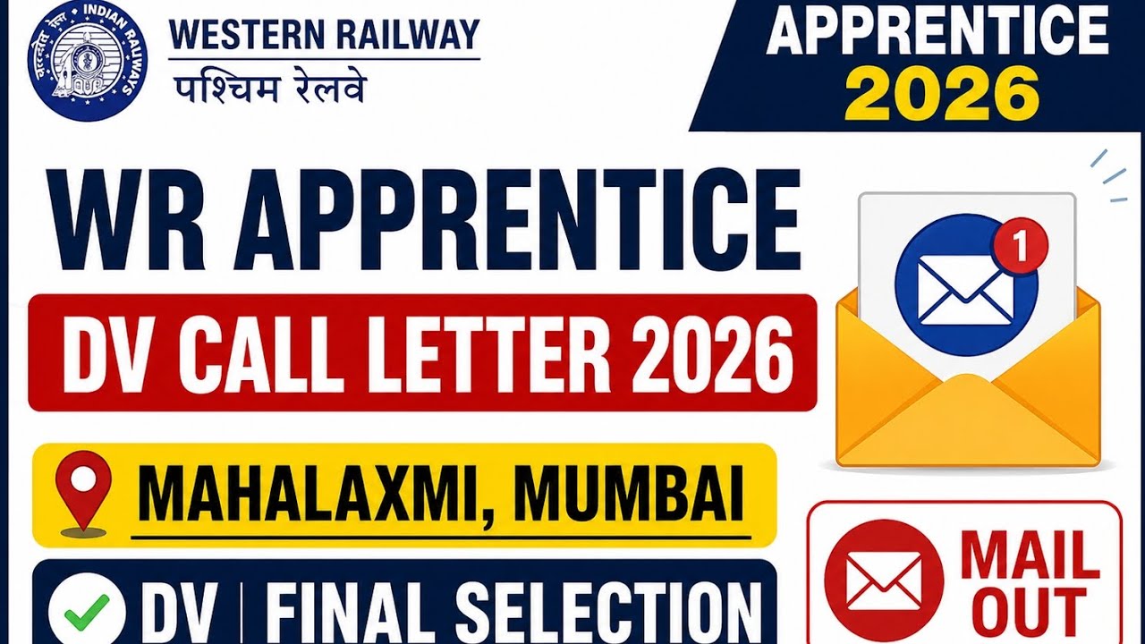 WR Apprentice DV Call Letter 2026 | Mahalaxmi Mumbai DV | Final Selection Reality