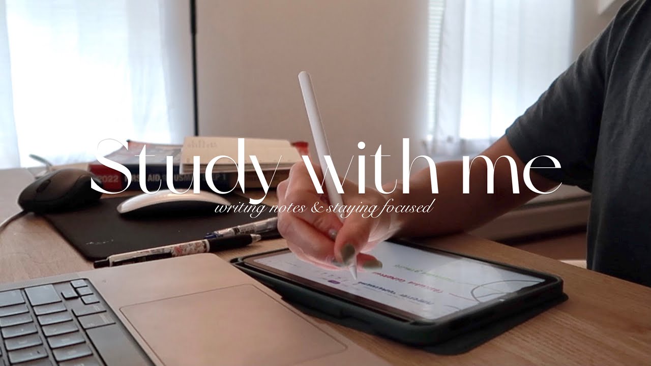 study with me for a med school block exam (50-min, no background music, quiet, ipad-writing)