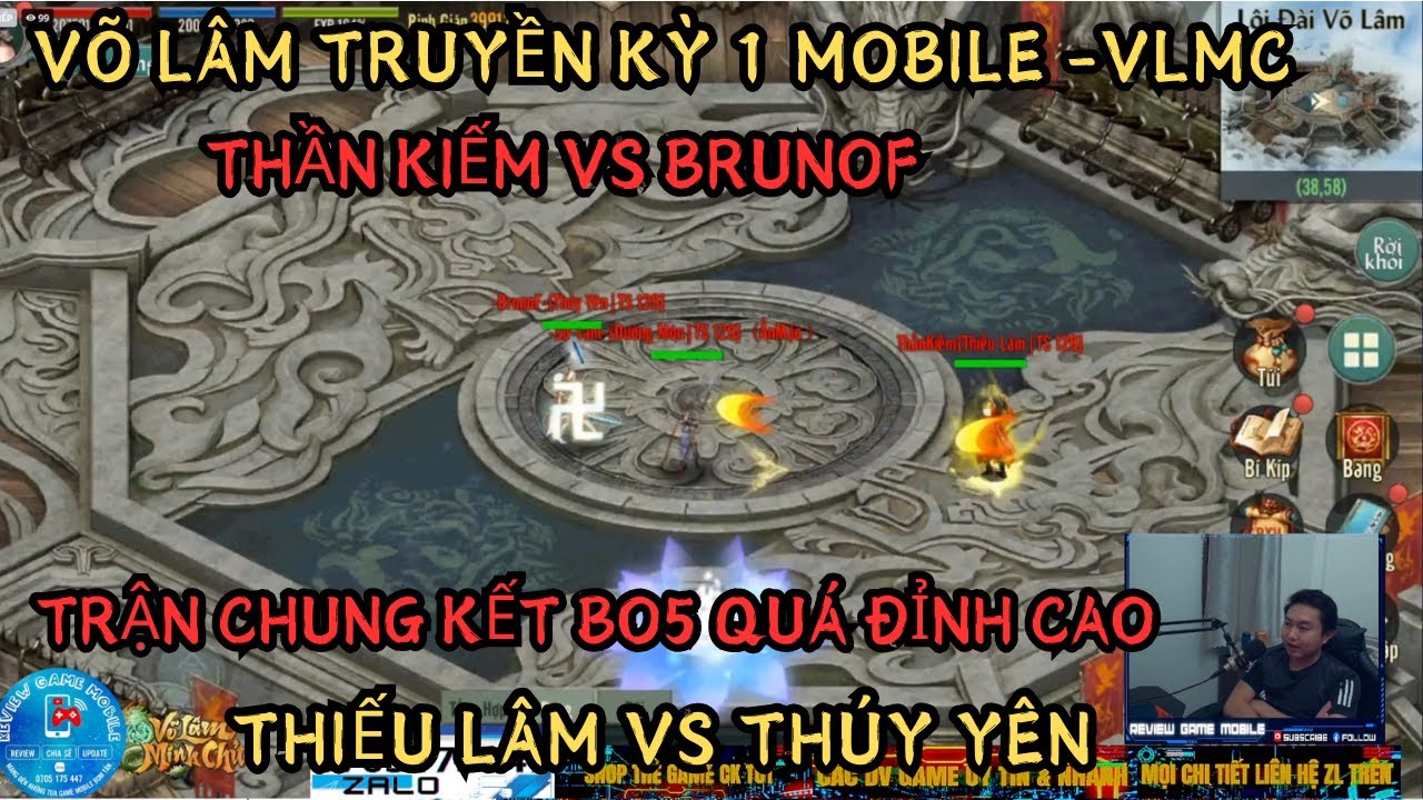 VL1 MOBILE: CHUNG KẾT GIẢI V&Otilde; L&Acirc;M M&Igrave;NH CHỦ - THẦN KIẾM VS BRUNOF -THIẾU L&Acirc;M VS TH&Uacute;Y Y&Ecirc;N -PK HAY