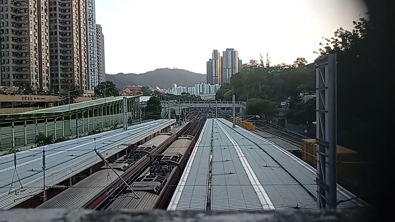 MTR East rail line R train Sha tin station 