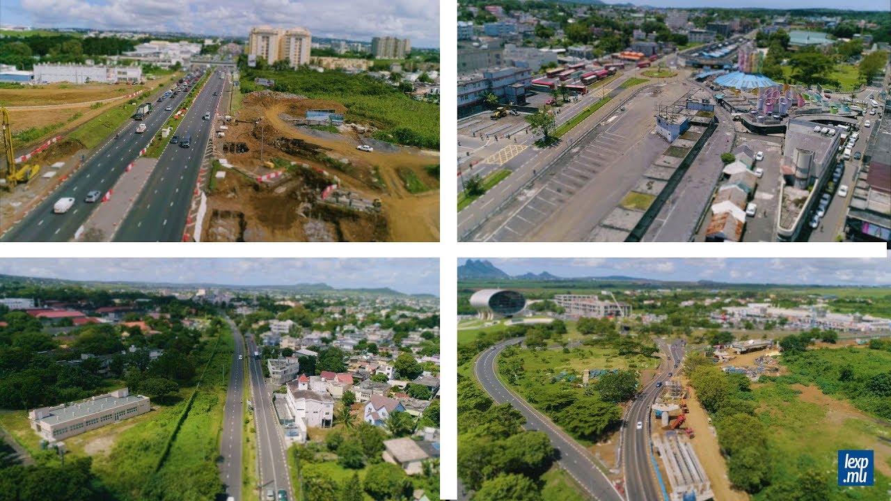Metro Express phase 2: le tracé Rose-Hill à Curepipe vu du ciel