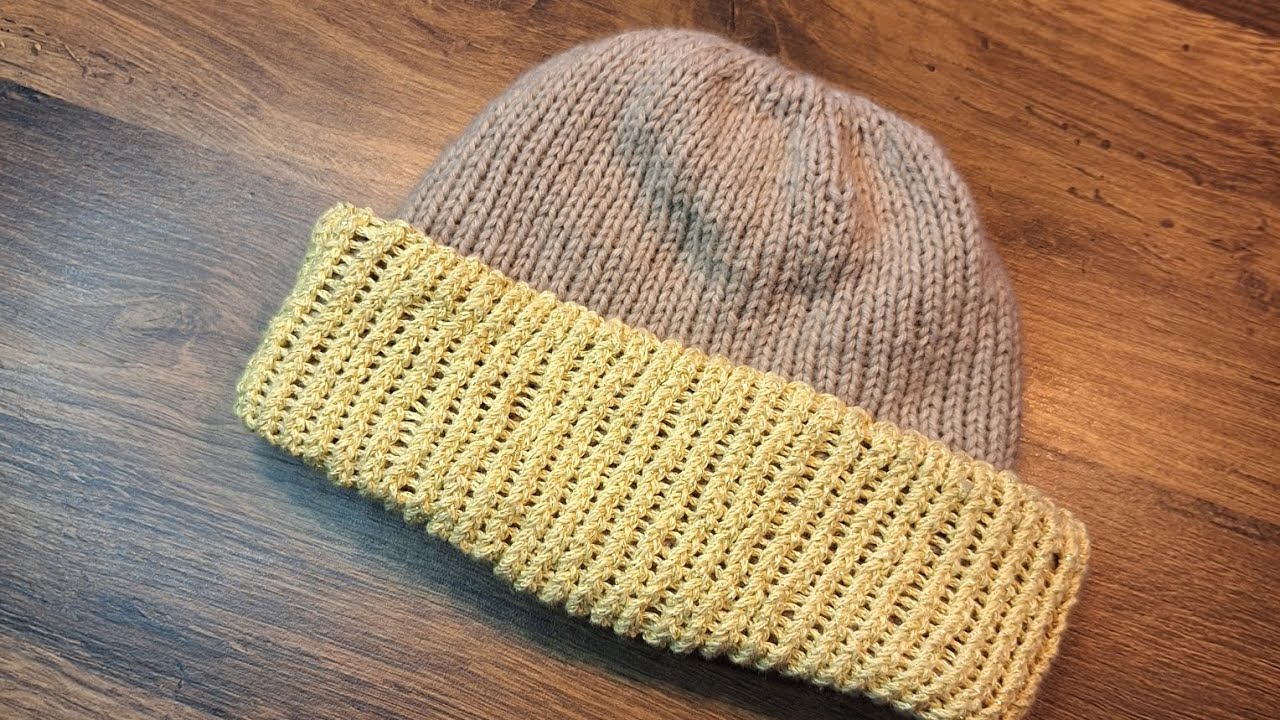 Super einfache und stylische Mütze in Doubleface Technik *Stricken für Anfänger *
