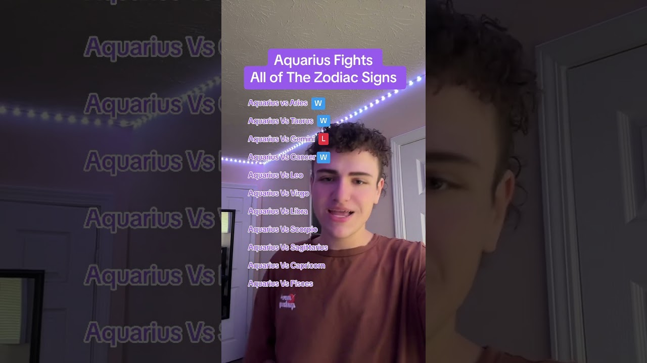 Aquarius fights all the zodiac signs