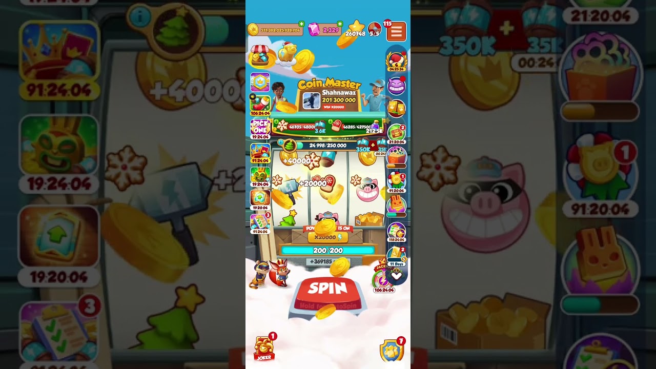 Complete 250k task Coin master gameplay play 6k outo 