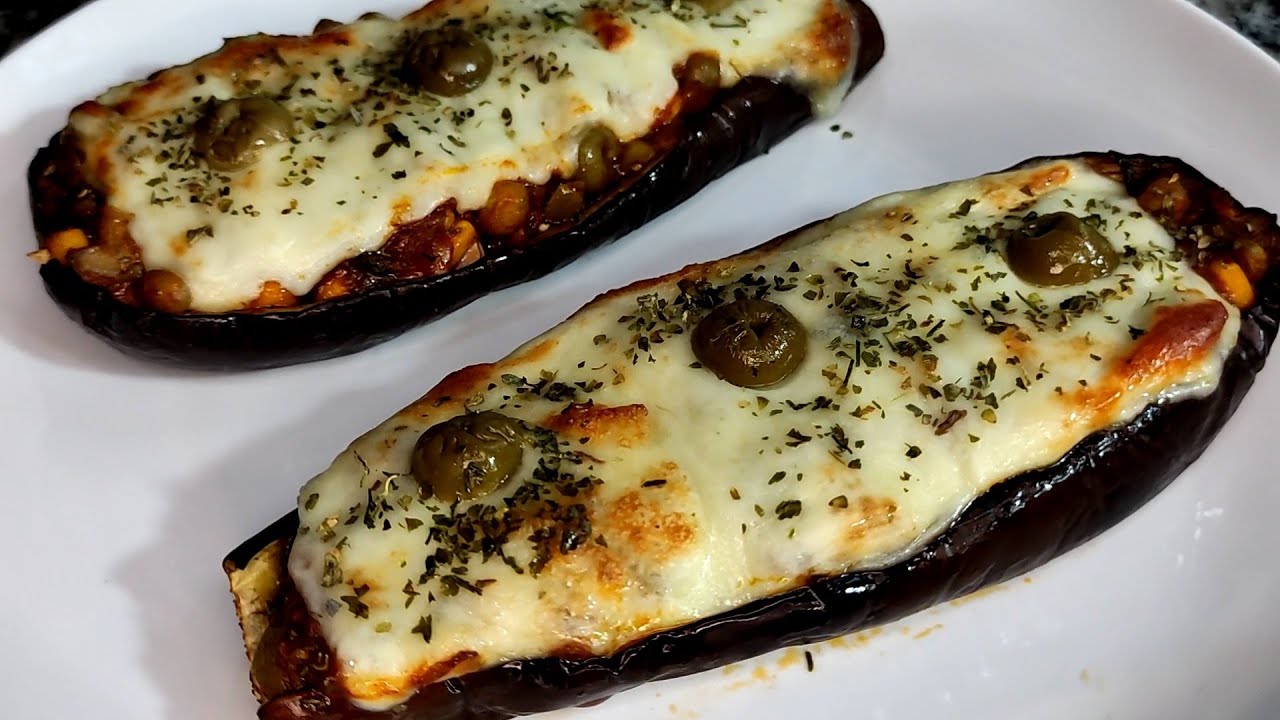 ☑️BERINJELA RECHEADA NA AIR FRYER 🙌🏻