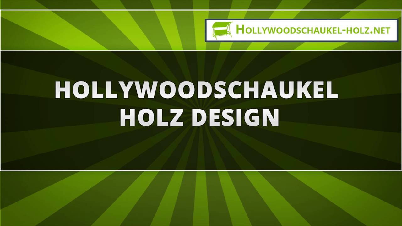 Hollywoodschaukel Holz Design