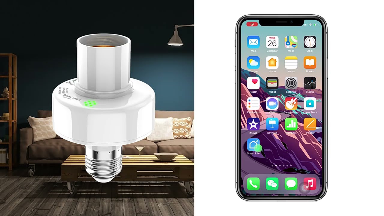 MaCeyEx E27 SMART WIFI BULB SOCKET Voice Control Adapter Google Alexa Compatible