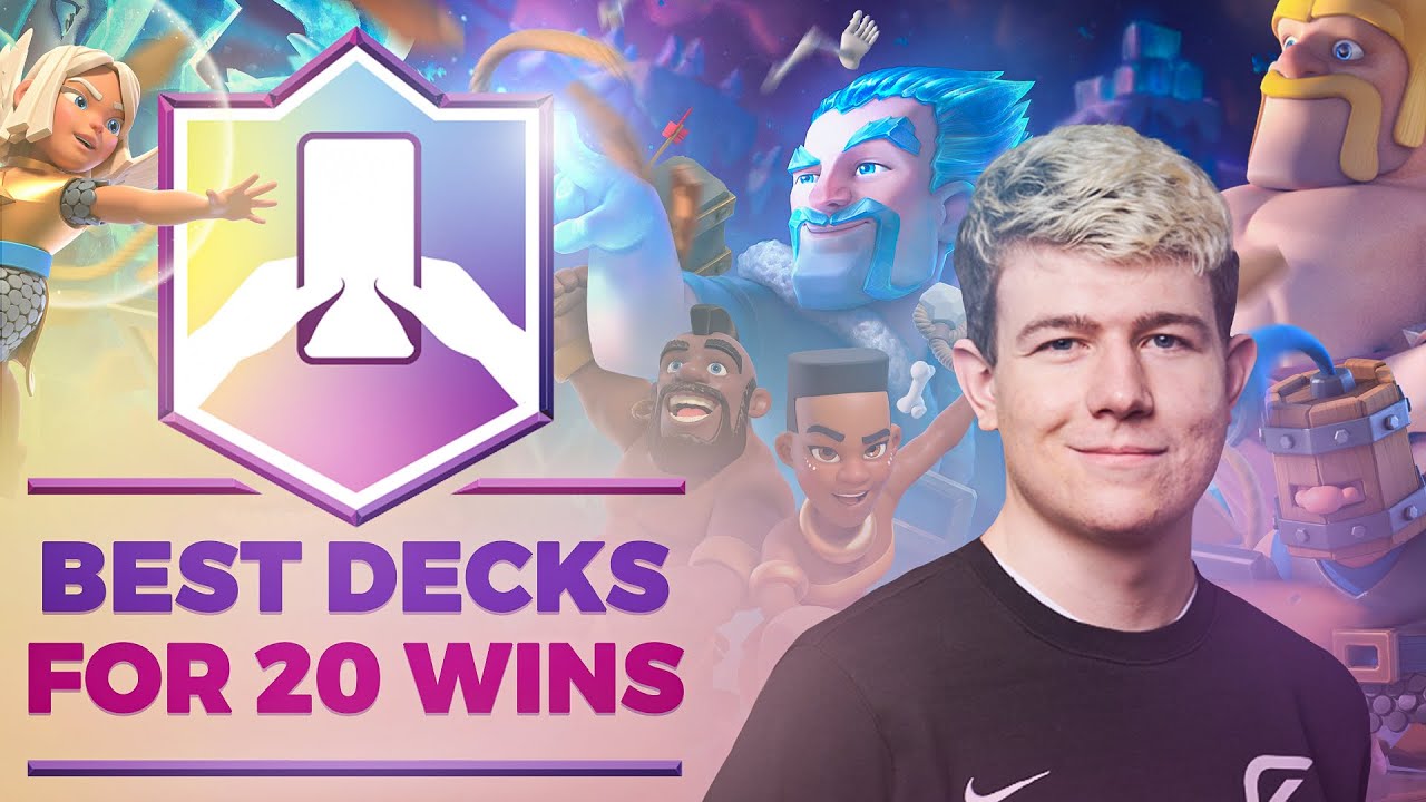 BEST 5 DECKS FOR 20 WIN CHALLENGE! TIPS & TRICKS - Clash Royale