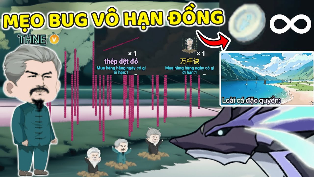 THNE PHÁT HIỆN MẸO BUG VÔ HẠN ĐỒNG TIỀN XU CỰC DỄ TRONG CÂU CÁ VẠN CÂN