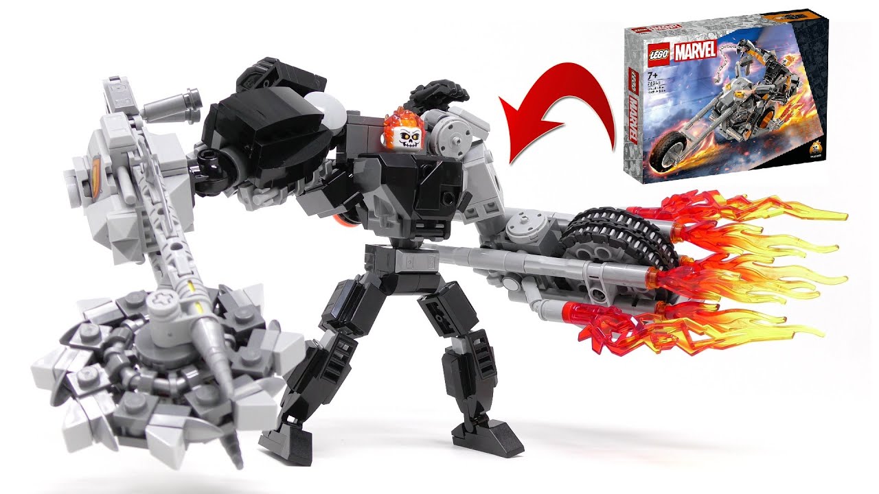 Excessively Upgrading LEGO Ghost Rider [Transforming Bike & Mech Armor]