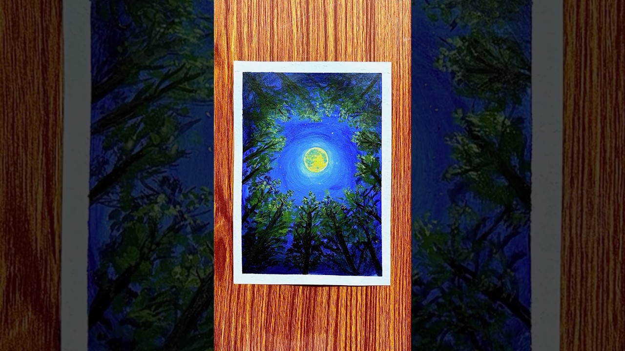 Easy moonscape painting tutorial 🌕✨ #art #moon #trending #painting #easy #acrylicpainting #2025