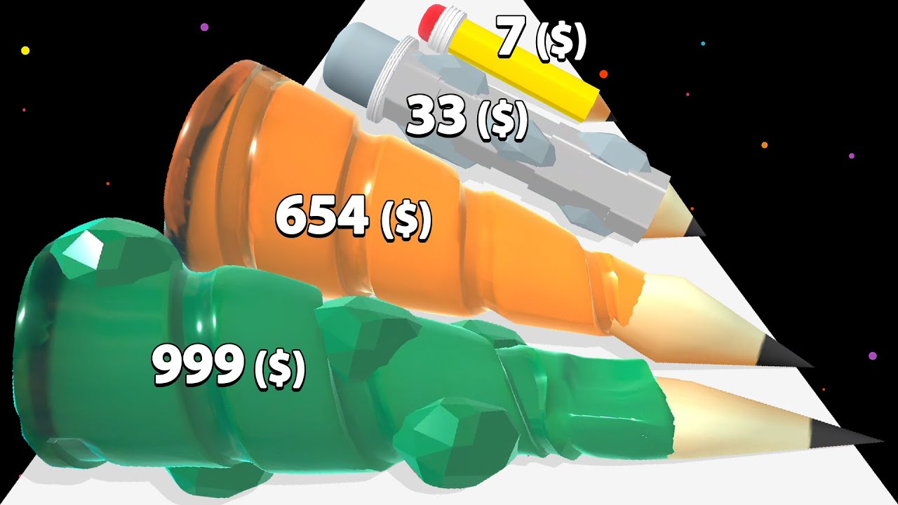 PEN DIG 3D - ASMR Gameplay. Level Up 'Crayon Rush 3D'