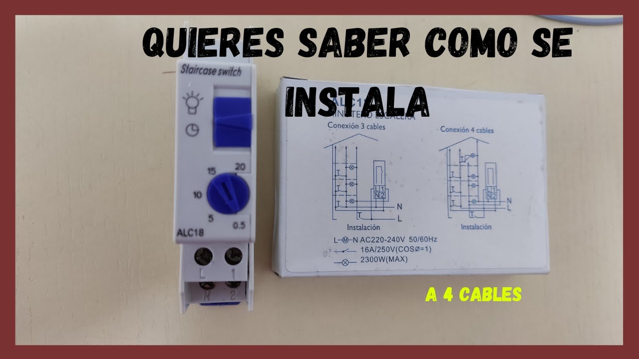 Instalar minutero de escalera a 4 hilos y varias plantas