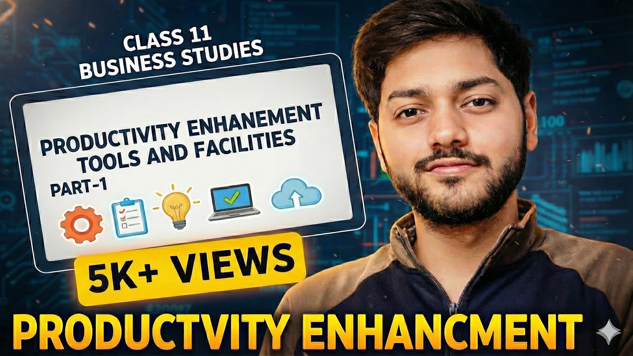 CLASS 11 | BUSINESS STUDIES | CHAPTER 8| PRODUCTIVITY ENHANCEMENTS TOOLS AND FACILITIES | PART 1